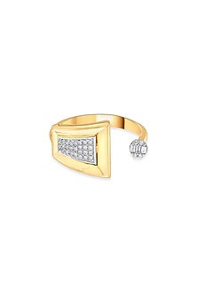 18kt Matte Rose Gold Finish Diamond Ring
