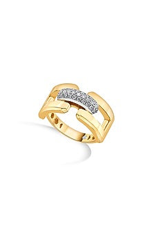 18kt Matte Rose Gold Finish Diamond Ring