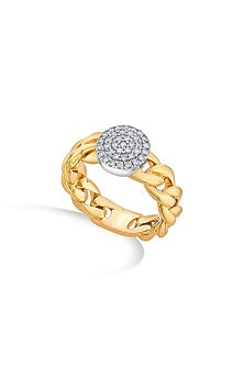18kt Gold Finish Oval Diamond Ring