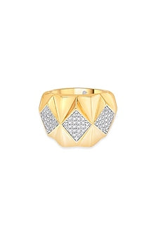 18kt Matte Rose Gold Finish Diamond Ring