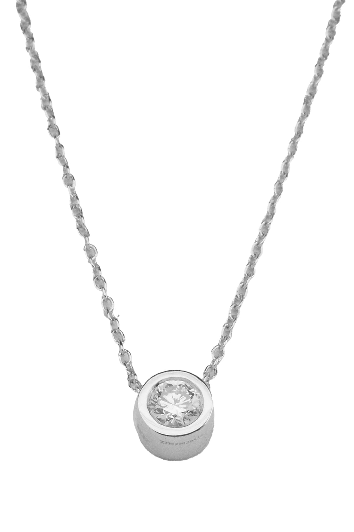 14kt White Finish Diamond Pendant