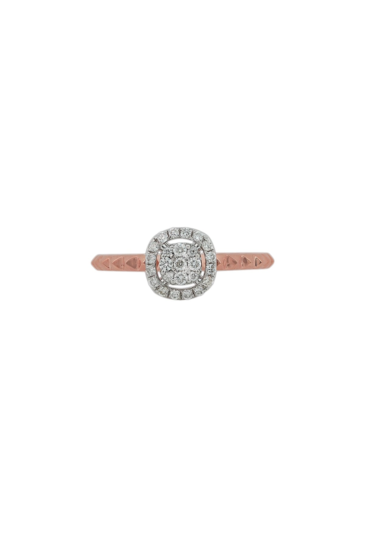 18kt Rose Gold Finish Diamond Soiree Ring