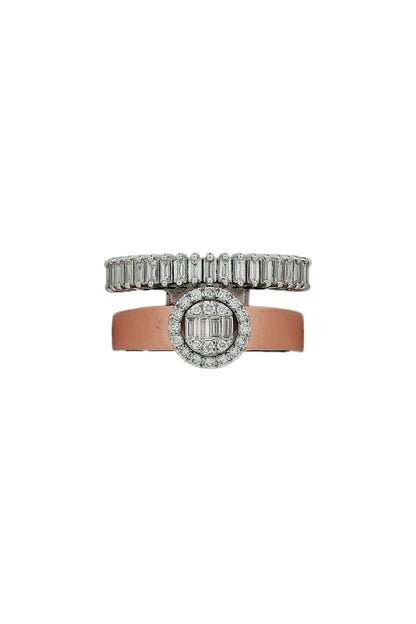 18kt Rose Gold Finish Diamond Soiree Ring