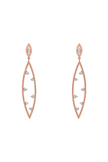 18kt Gold Finish Diamond Soiree Dangler Earrings