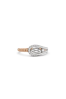 14kt Rose Gold Finish Ring With 43 Diamonds