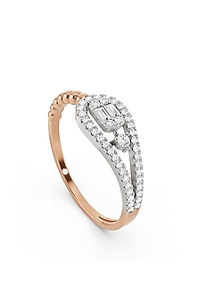 14kt Two-Tone Finish Ring With 45 Diamonds