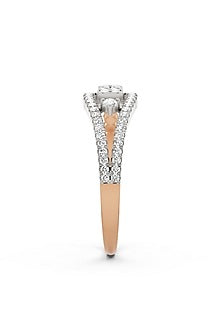 14kt Two-Tone Finish Ring With 45 Diamonds