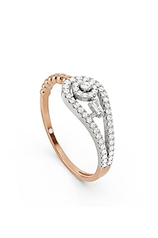 14kt Two-Tone Finish Ring With 50 Diamonds