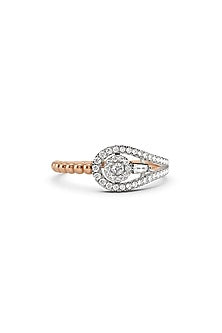 14kt Two-Tone Finish Ring With 50 Diamonds