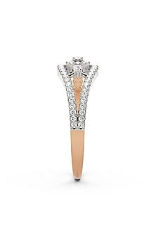 14kt Two-Tone Finish Ring With 50 Diamonds