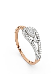 14kt Two-Tone Finish Ring With 44 Diamonds