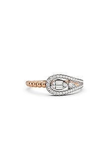 14kt Two-Tone Finish Ring With 44 Diamonds