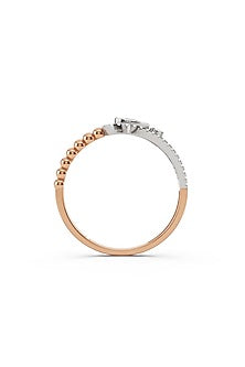 14kt Two-Tone Finish Ring With 44 Diamonds