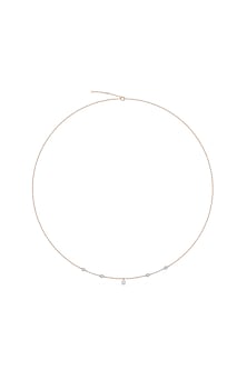 14kt Rose Gold Finish Pendant Necklace With 12 Diamonds