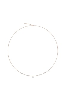 14kt Rose Gold Finish Pendant Necklace With 20 Diamonds