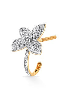 18kt Rose Gold Finish Earrings With 237 Diamonds