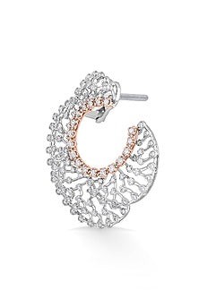 18kt Rose Gold Finish Earrings With 246 Diamonds