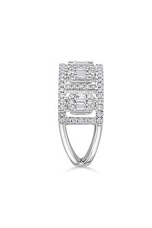 14kt White Gold Finish Ring With 134 Diamonds