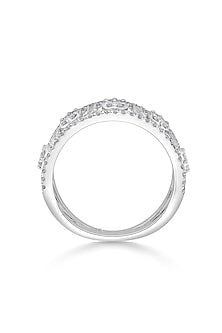 14kt White Gold Finish Ring With 134 Diamonds