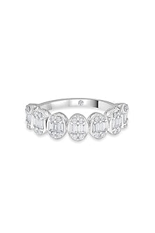 14kt White Gold Finish Ring With 50 Diamonds