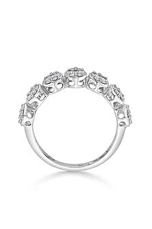 14kt White Gold Finish Ring With 50 Diamonds