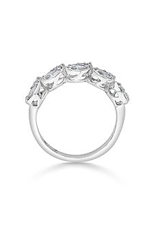 14kt White Gold Finish Ring With 41 Diamonds
