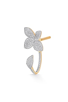 18kt Rose Gold Finish Earrings With 313 Diamonds