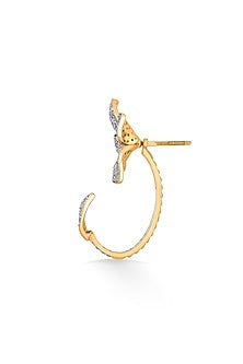 18kt Rose Gold Finish Earrings With 313 Diamonds