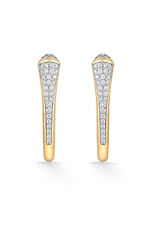 18kt Rose Gold Finish Earrings With 83 Diamonds