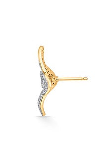 18kt Rose Gold Finish Earrings With 233 Diamonds