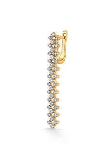 18kt Rose Gold Finish Earrings With 75 Diamonds