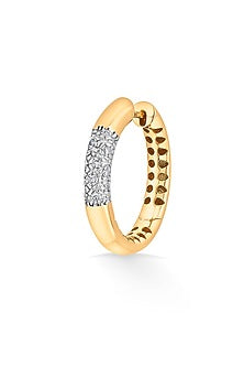 18kt Rose Gold Finish Earrings With 25 Diamonds