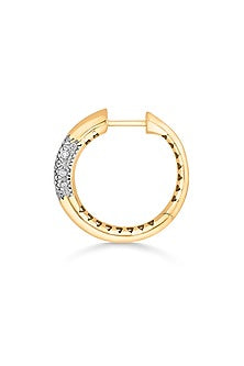 18kt Rose Gold Finish Earrings With 25 Diamonds