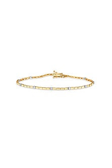 18kt Rose Gold Finish Loose Bracelet With 10 Diamonds