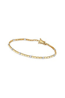 18kt Rose Gold Finish Loose Bracelet With 10 Diamonds