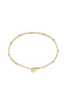 18kt Rose Gold Finish Loose Bracelet With 10 Diamonds