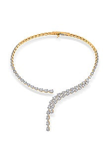18kt Rose Gold Finish Necklace With 385 Diamonds