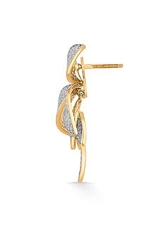 18kt Rose Gold Finish Earrings With 571 Diamonds