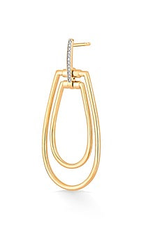 18kt Rose Gold Finish Earrings With 25 Diamonds