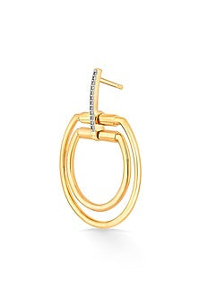 18kt Rose Gold Finish Earrings With 25 Diamonds