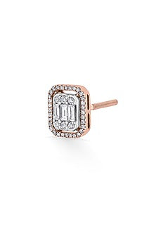 14kt Rose Gold Finish Earrings With 84 Diamonds