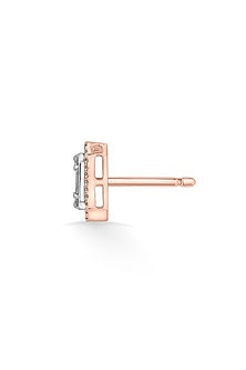 14kt Rose Gold Finish Earrings With 84 Diamonds