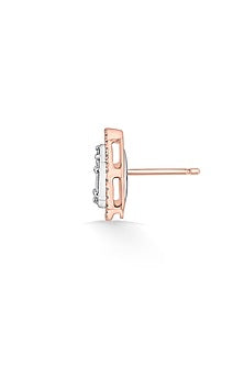 14kt Rose Gold Finish Earrings With 76 Diamonds