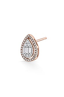 14kt Rose Gold Finish Earrings With 76 Diamonds