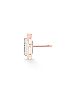 14kt Rose Gold Finish Earrings With 76 Diamonds
