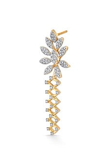 14kt Rose Gold Finish Earrings With 179 Diamonds