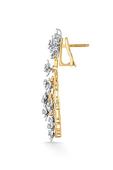 18kt Rose Gold Finish Earrings With 334 Diamonds