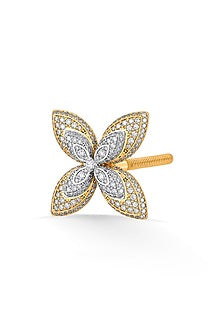 18kt Rose Gold Finish Earrings With 435 Diamonds