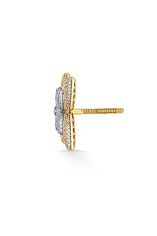 18kt Rose Gold Finish Earrings With 435 Diamonds