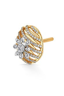 14kt Rose Gold Finish Earrings With 188 Diamonds